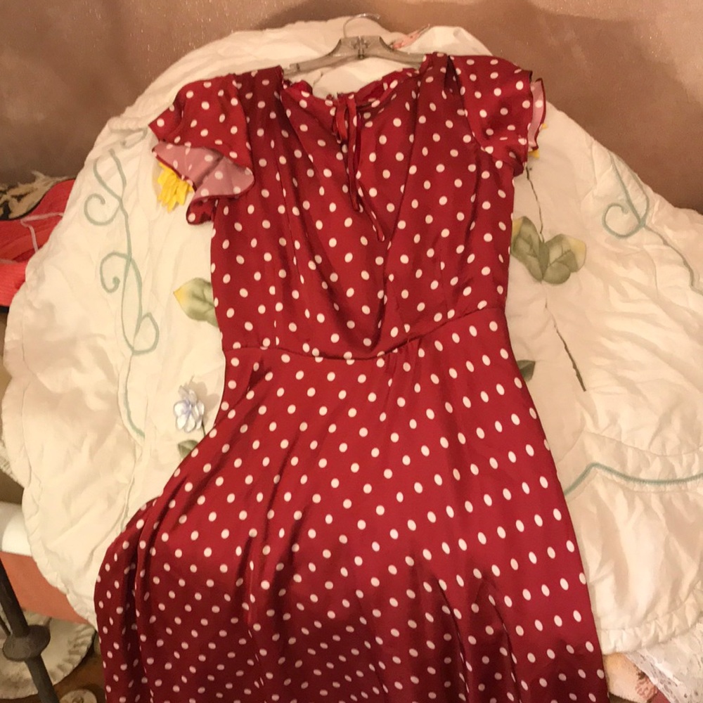 Flowy polka dot dress